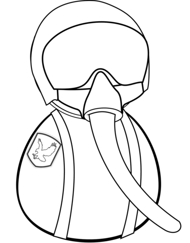 Fighter Pilot Coloring Page